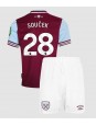 West Ham United Tomas Soucek #28 Heimtrikotsatz für Kinder 2024-25 Kurzarm (+ Kurze Hosen)